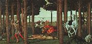 BOTTICELLI, Sandro The Story of Nastagio degli Onesti (second episode) gfhgf Spain oil painting reproduction